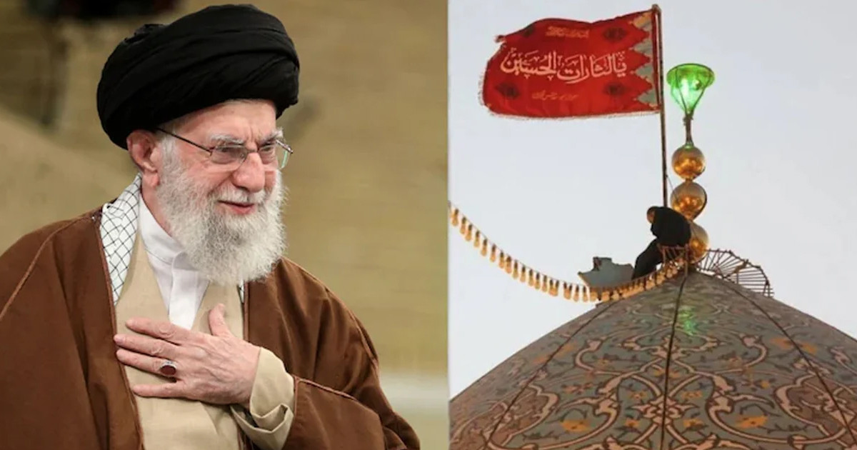 মসজিদের উপরে ‘লাল পতাকা’ উত্তোলন করল ইরান