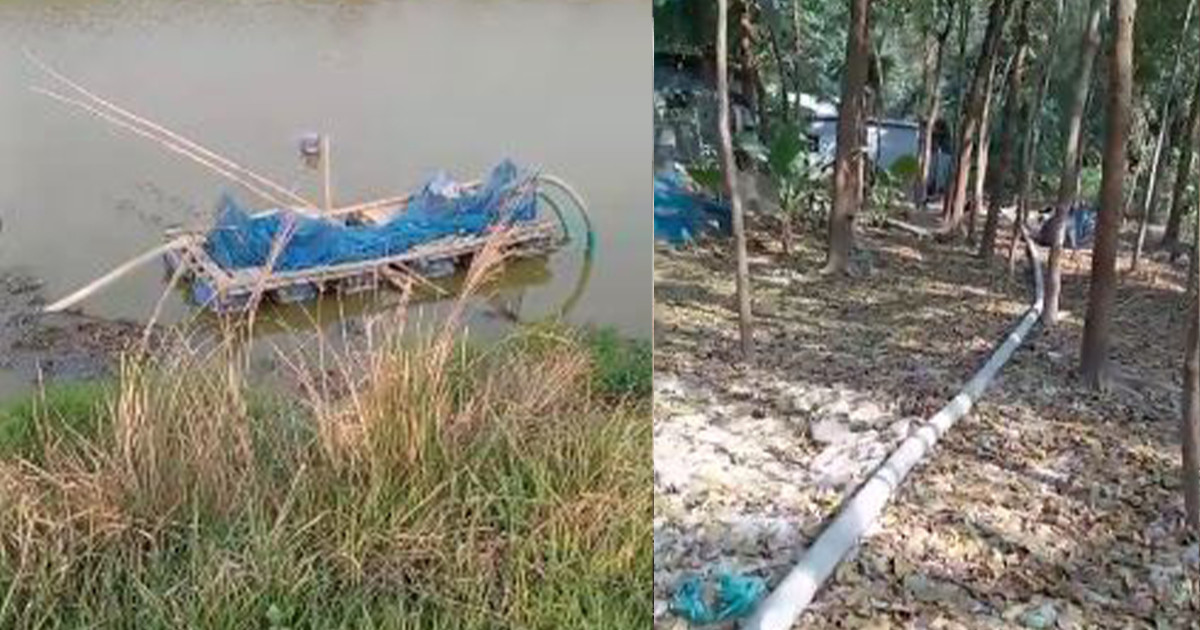 সদরপুরে ফসলি জমিতে অবৈধ ড্রেজার বসিয়ে মাটি উত্তোলনের অভিযোগ