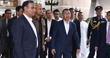 প্রথম অধিবেশনে যোগ দিতে সংসদ ভবনে প্রধানমন্ত্রী তারেক রহমান