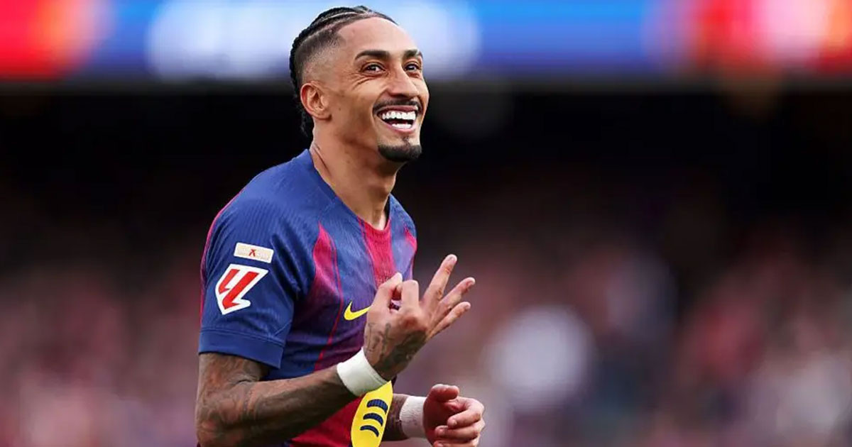 রাফিনিয়ার হ্যাটট্রিক, সেভিয়াকে উড়িয়ে দিলো বার্সেলোনা