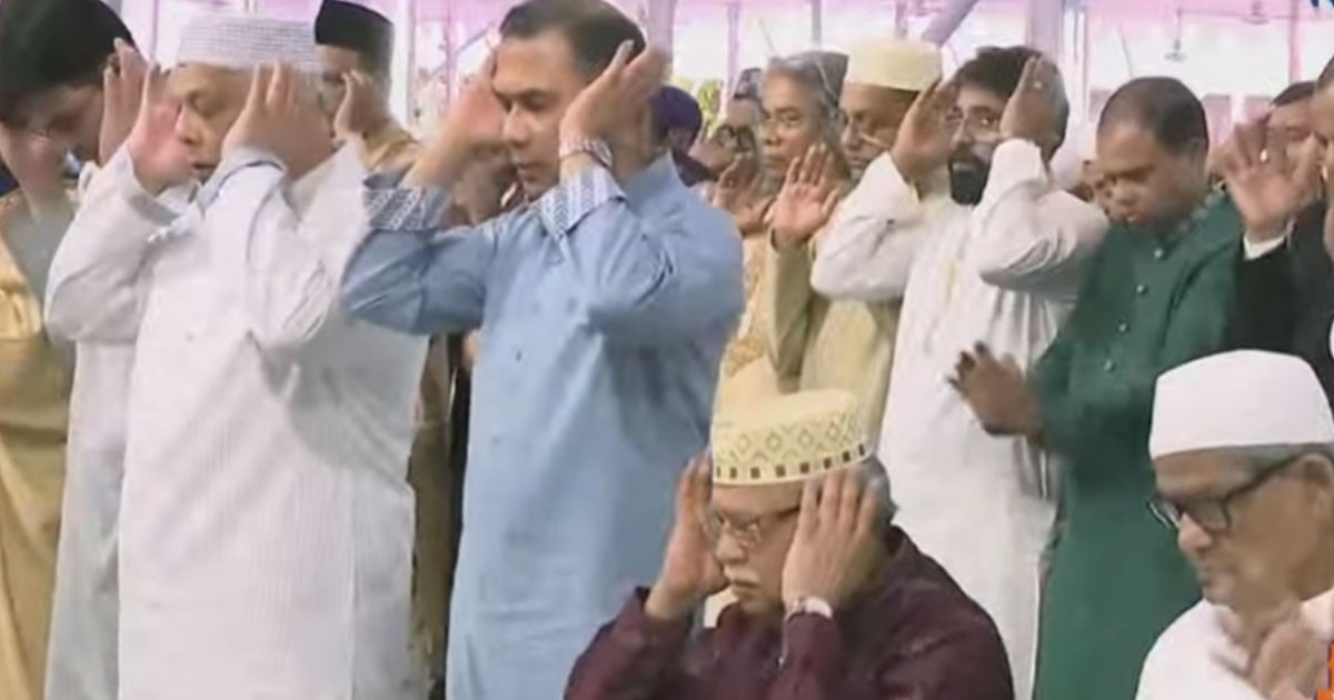 জাতীয় ঈদগাহ ময়দানে ঈদের প্রধান জামাত, উপস্থিত রাষ্ট্রপতি ও প্রধানমন্ত্রী