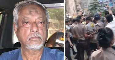 মাসুদ উদ্দিন চৌধুরীর ওপর ডিম নিক্ষেপ