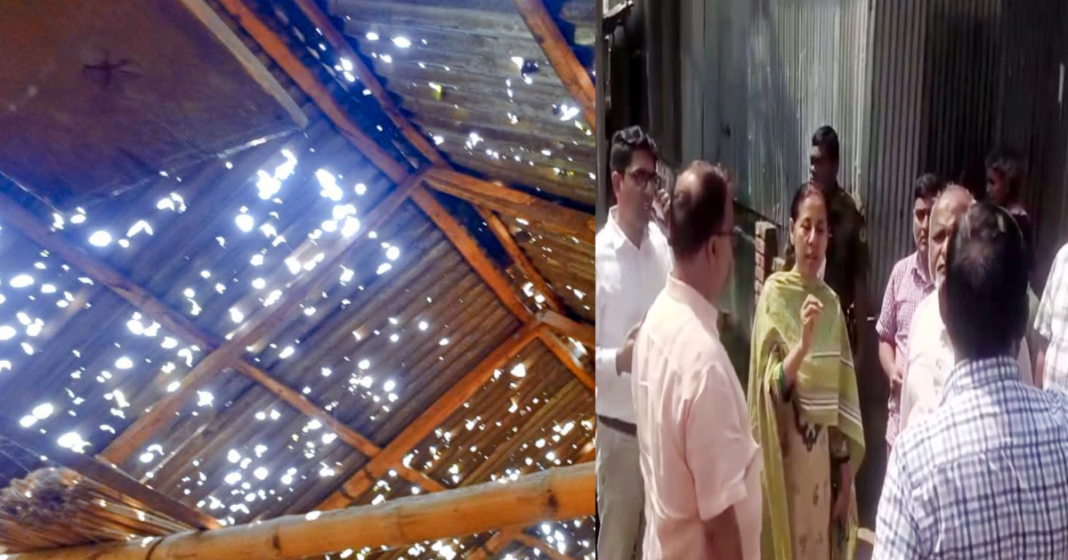 ঠাকুরগাঁওয়ে শিলাবৃষ্টিতে ক্ষতিগ্রস্তদের বাড়ি পরিদর্শনে জেলা প্রশাসক