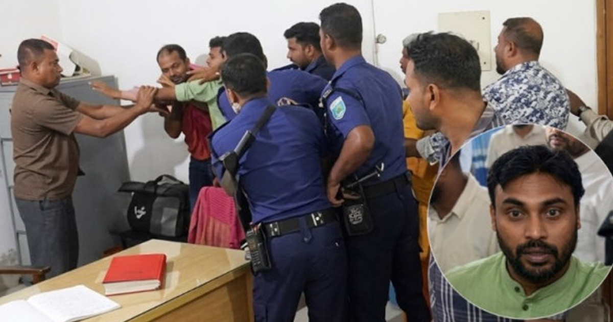 থানায় ঢুকে জামায়াত নেতার হামলা: ওসিসহ ৮ জন আহত