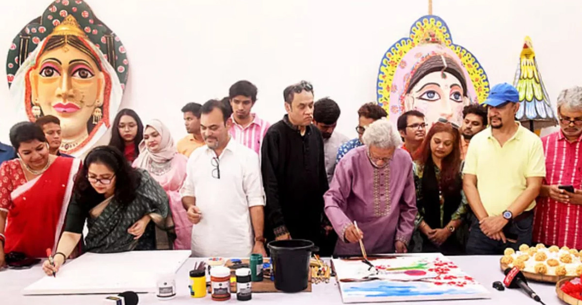 পহেলা বৈশাখ উপলক্ষে ঢাবি চারুকলায় প্রস্তুতি শুরু