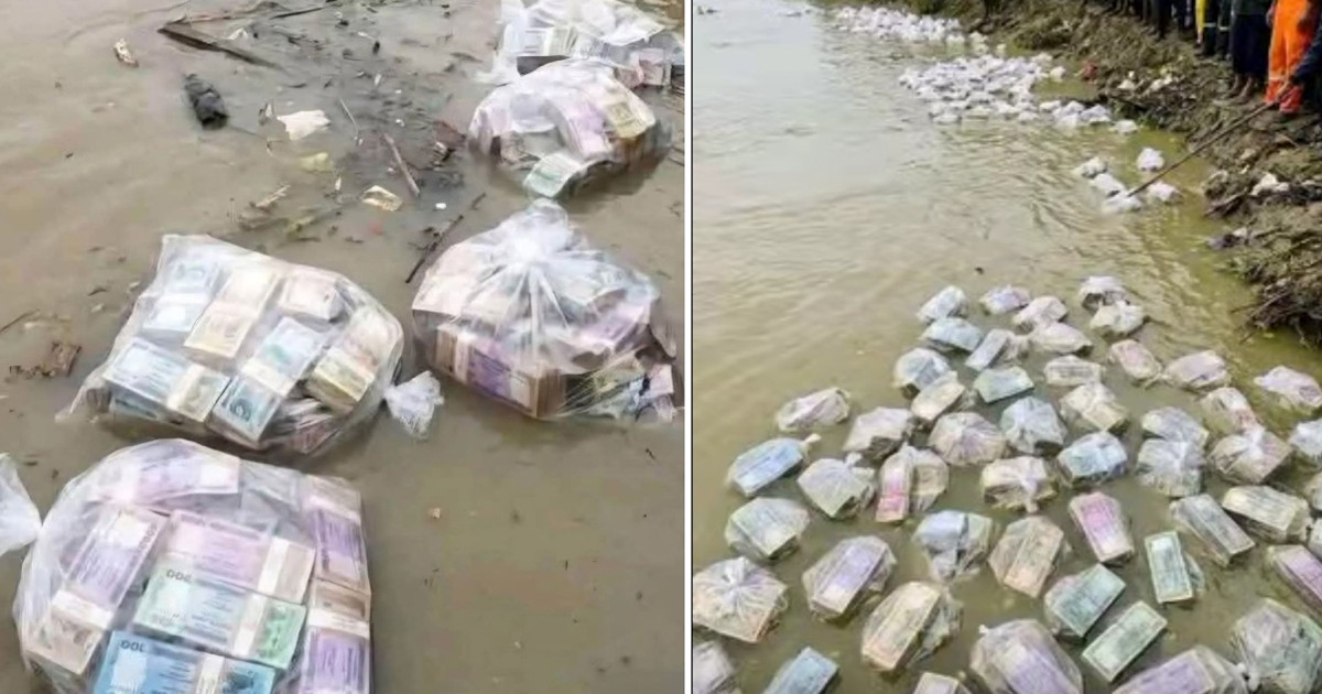 'নদীতে ভাসছে টাকার বস্তা ছবি ভাইরাল', নেপথ্যে কী