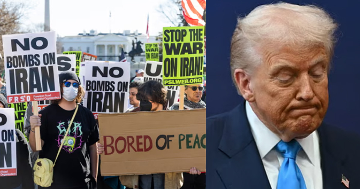 ট্রাম্পের ‘অবৈধ’ ইরান যুদ্ধ সমর্থন করে না মার্কিন জনগণ