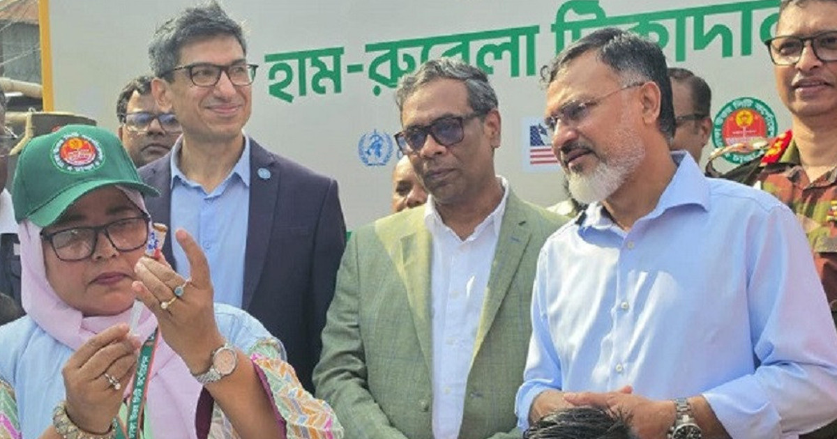 রাজধানীতে হাম-রুবেলা টিকাদান কর্মসূচির উদ্বোধন