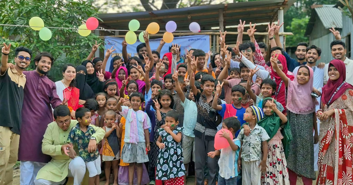 চন্দ্রবিন্দু পাঠশালায় নববর্ষ উদযাপন, ক্ষুদে শিক্ষার্থীদের মুখে হাসির ঝিলিক