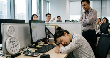 বেতন কম বলে অফিসেই পাঁচ ঘণ্টা ঘুমান কর্মী