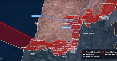 লেবাননের দখলকৃত এলাকার মানচিত্র প্রকাশ করলো ইসরায়েলি সেনাবাহিনী