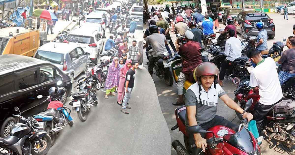 রাজধানীজুড়ে তেল পাম্পে গাড়ির দীর্ঘ সারিতে সড়কে তীব্র যানজট, ভোগান্তি চরমে