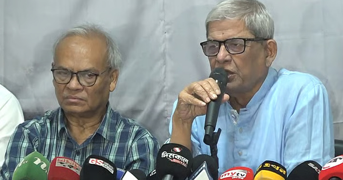 ওরা বিভিন্নভাবে ধোঁয়াশা সৃষ্টির চেষ্টা করছে: মির্জা ফখরুল