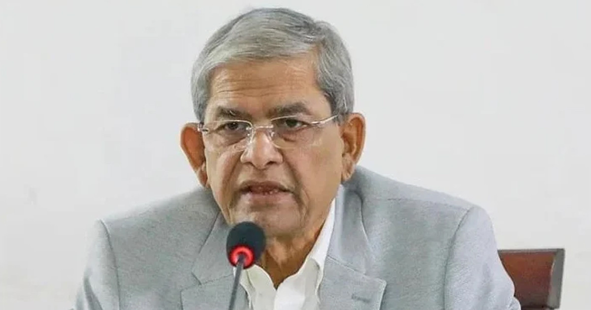 ভূগর্ভস্থ পানির ব্যবহার কমিয়ে বৃষ্টির পানি কাজে লাগাতে হবে: মির্জা ফখরুল