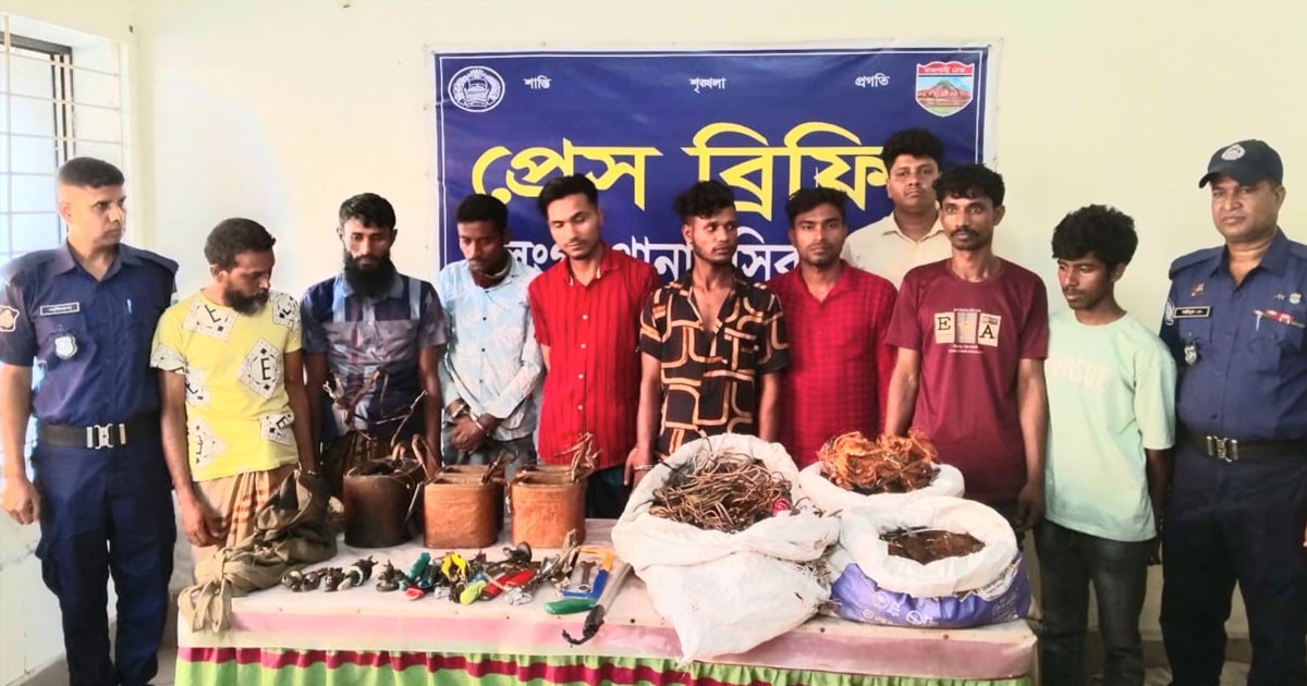 সিরাজগঞ্জে বৈদ্যুতিক ট্রান্সফরমার চোর চক্রের ৯ সদস্য গ্রেপ্তার