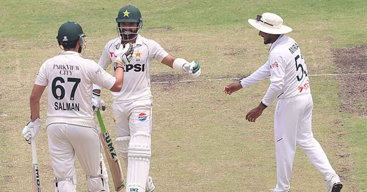 ৩৮৬ রানে অলআউট পাকিস্তান, ২৭ রানের লিড বাংলাদেশের