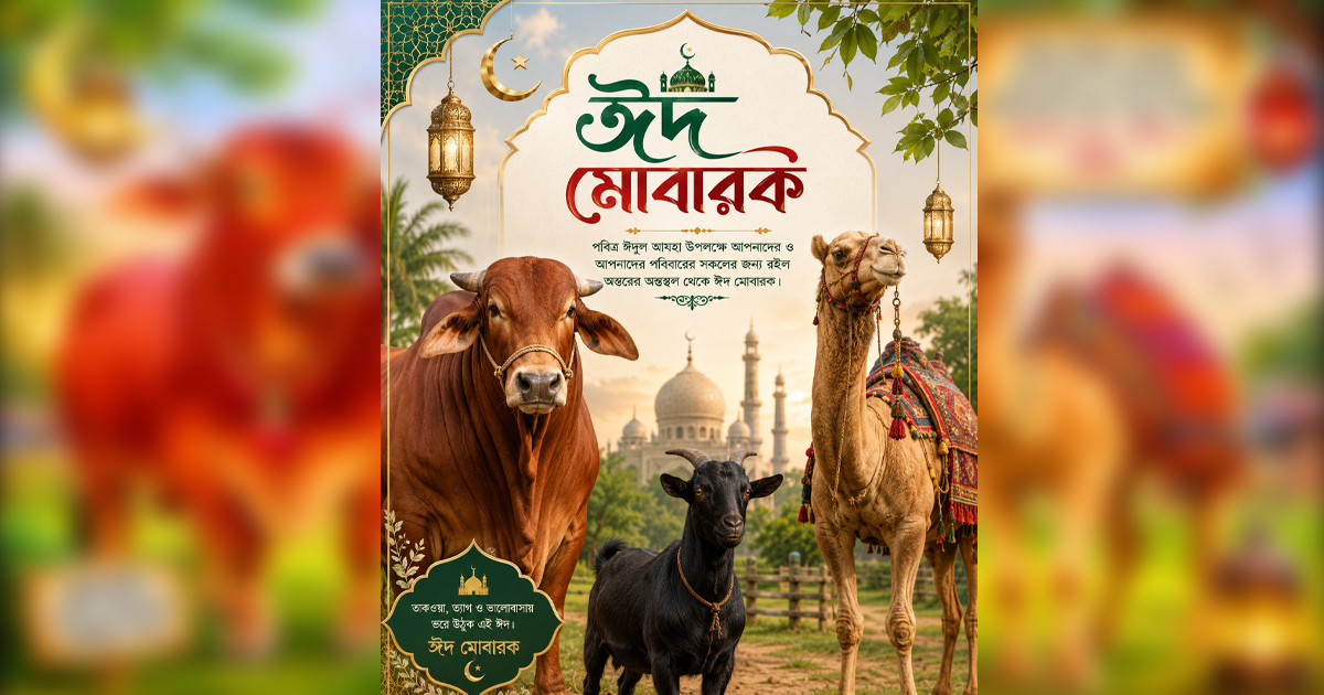 আজ পবিত্র ঈদুল আজহা বাংলাদেশে প্রচলিত ‘কোরবানির ঈদ’