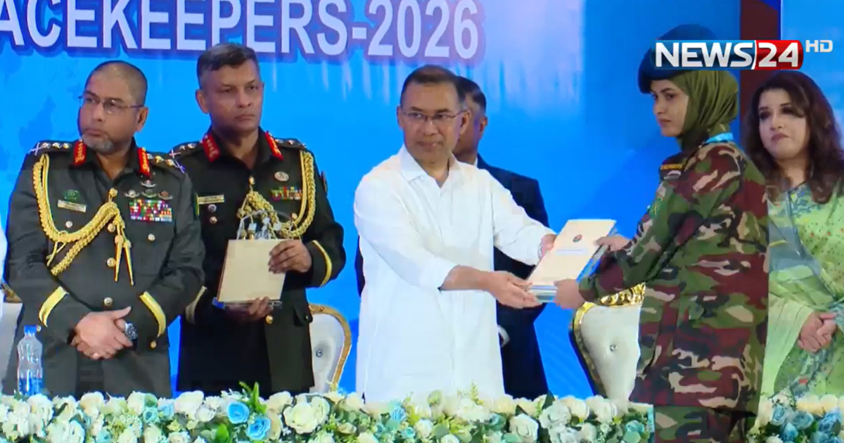 সেনাকুঞ্জে আন্তর্জাতিক জাতিসংঘ শান্তিরক্ষী দিবসের অনুষ্ঠানে প্রধানমন্ত্রী