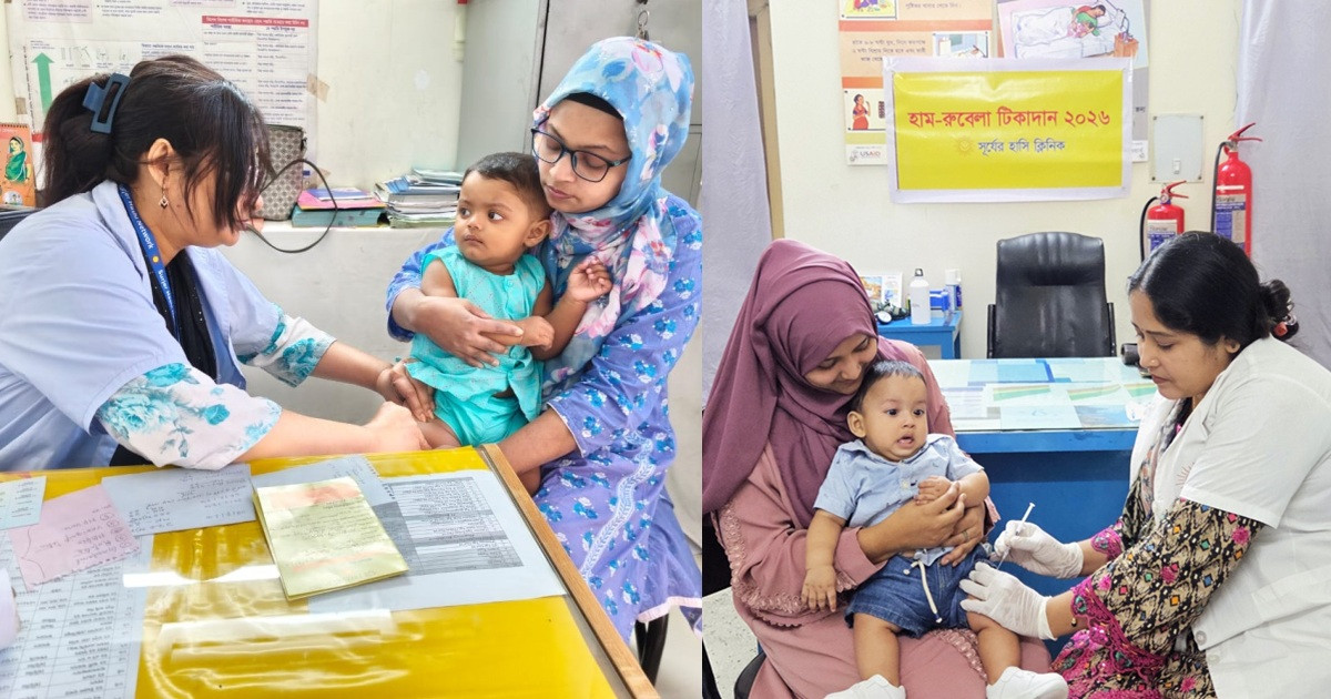 হাম-রুবেলা প্রতিরোধে সরকারের সঙ্গে অবদান রাখছে সূর্যের হাসি নেটওয়ার্ক
