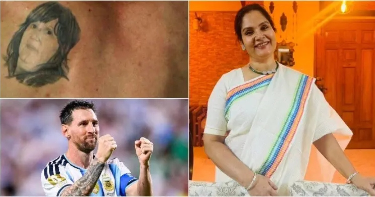 মেসির উল্কিতে মায়ের মুখ, শাহনাজ খুশি লিখলেন, ‘স্যালুট মাই হিরো’