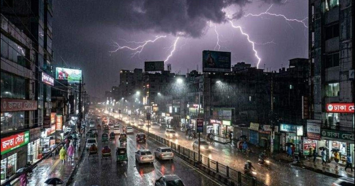 ঢাকাসহ ১৮ অঞ্চলে রাতে ঝড়-বৃষ্টির পূর্বাভাস