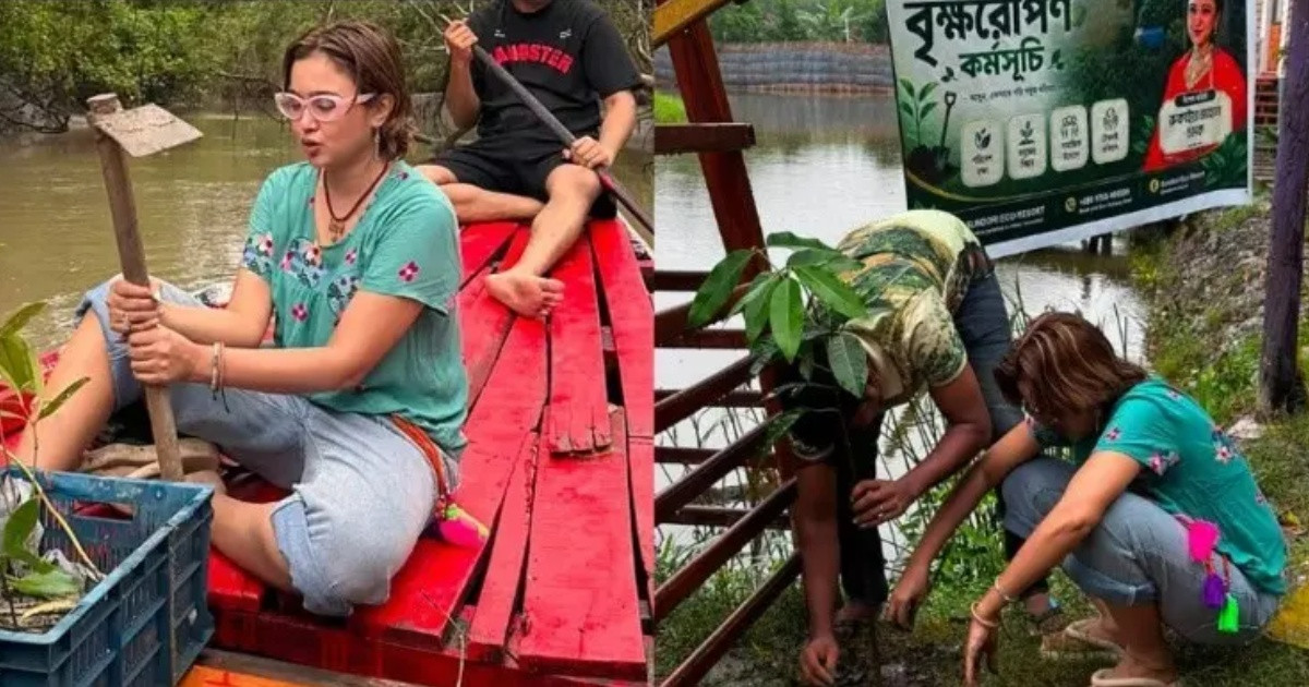 ৩০তম জন্মদিনে ৩০০ গাছ লাগালেন অভিনেত্রী চমক