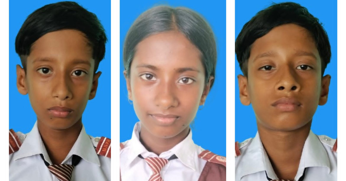 ট্যালেন্টপুলে বৃত্তি পেল যমজ তিন ভাই-বোন