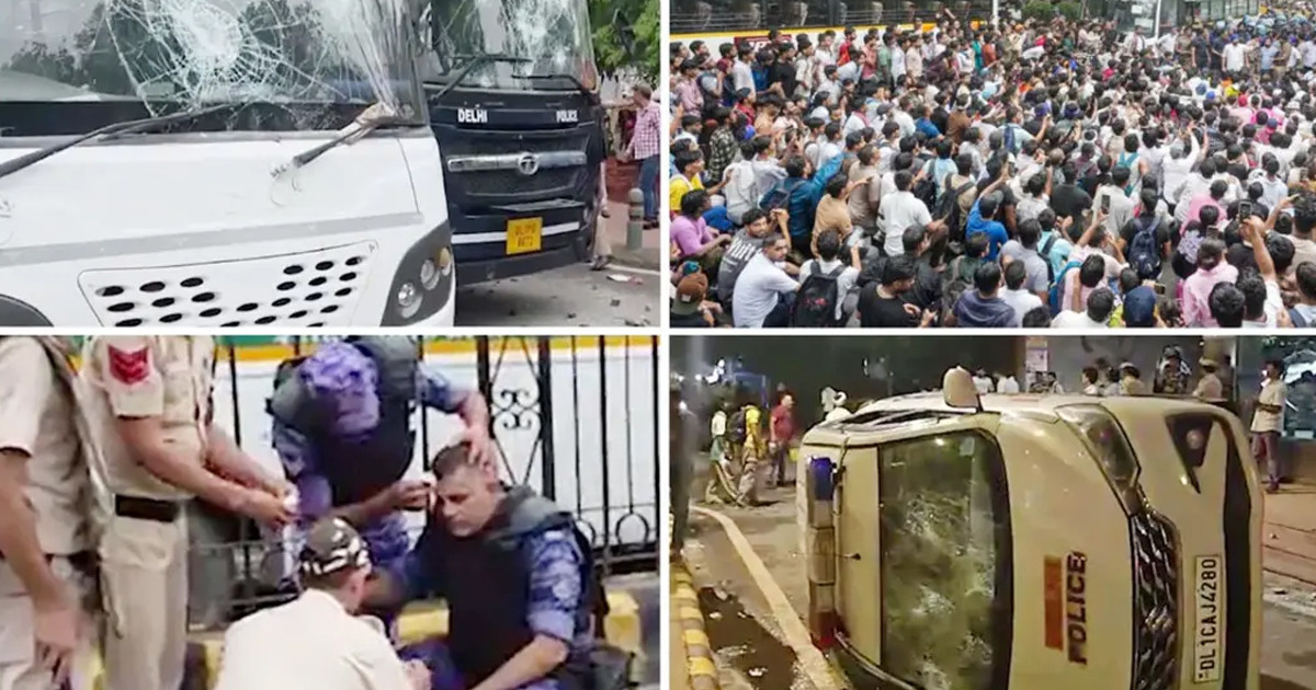 দফায় দফায় সংঘর্ষ, রণক্ষেত্র দিল্লি