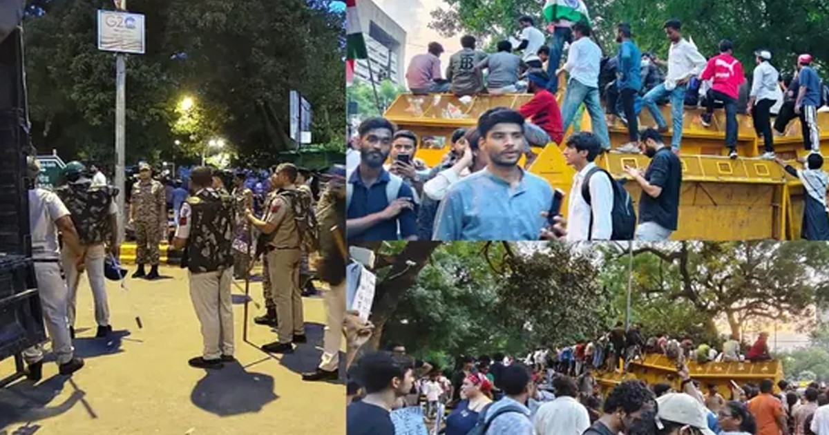 দিল্লিতে ফের ইন্টারনেট বন্ধ, পুলিশকে ধাওয়া দিলো বিক্ষোভকারীরা