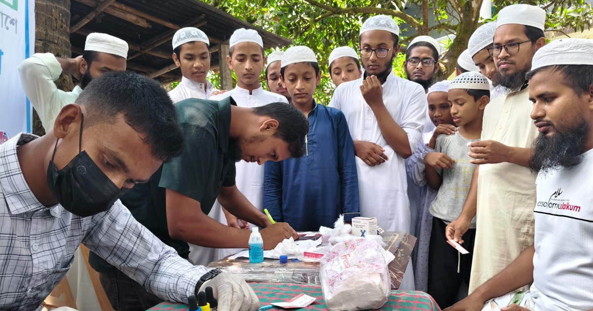 দেবীগঞ্জে বসুন্ধরা শুভসংঘের ফ্রি ব্লাড গ্রুপিং ক্যাম্পেইন