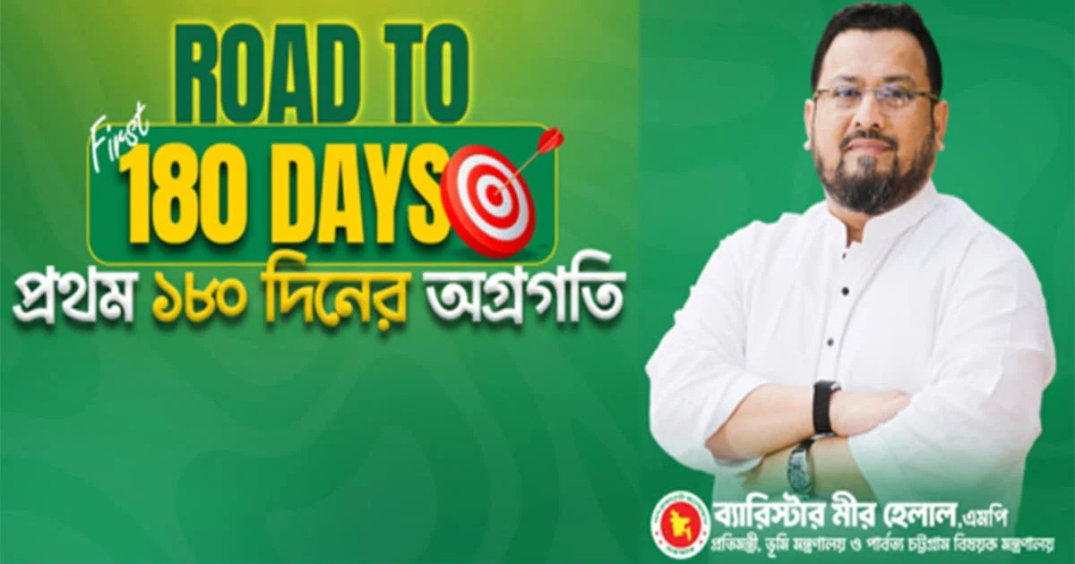 ১৮০ দিনের উন্নয়ন কার্যক্রমের খতিয়ান প্রকাশ করলেন প্রতিমন্ত্রী মীর হেলাল