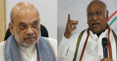 অমিত শাহকে টেনেহিঁচড়ে বের করার হুঁশিয়ারি কংগ্রেস প্রধানের