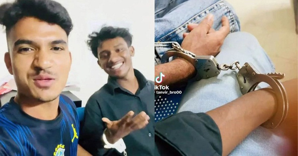 থানার ভেতর হ্যান্ডকাফ পরা আসামির টিকটক, ভিডিও ভাইরাল