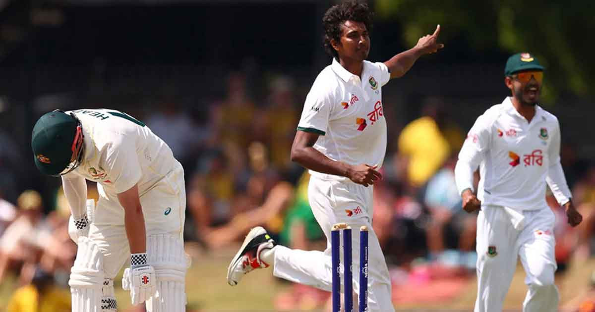 হাসান মাহমুদের পেস আগুনে বিপদে অস্ট্রেলিয়া