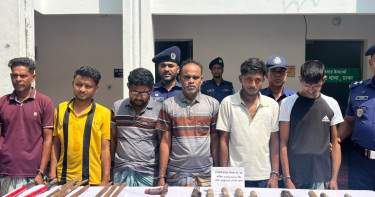 ধামরাইয়ে ড্রেজারে ডাকাতি: পাইপগান ও দেশীয় অস্ত্রসহ গ্রেপ্তার ৬