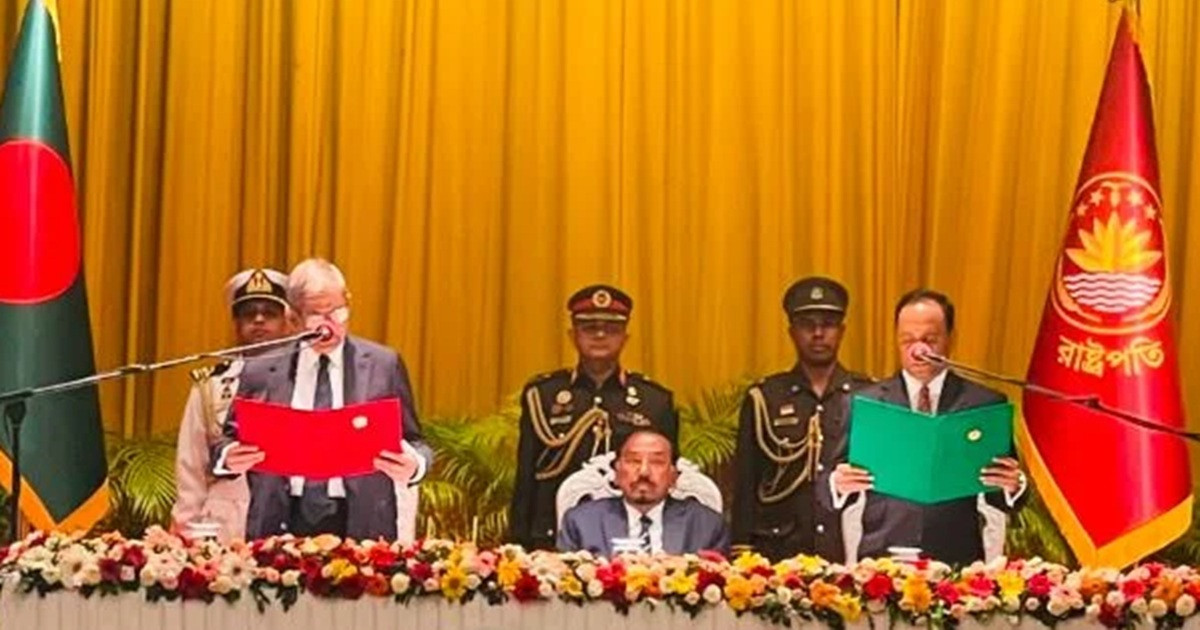 শপথ নিলেন ২৩তম রাষ্ট্রপতি মির্জা ফখরুল ইসলাম আলমগীর