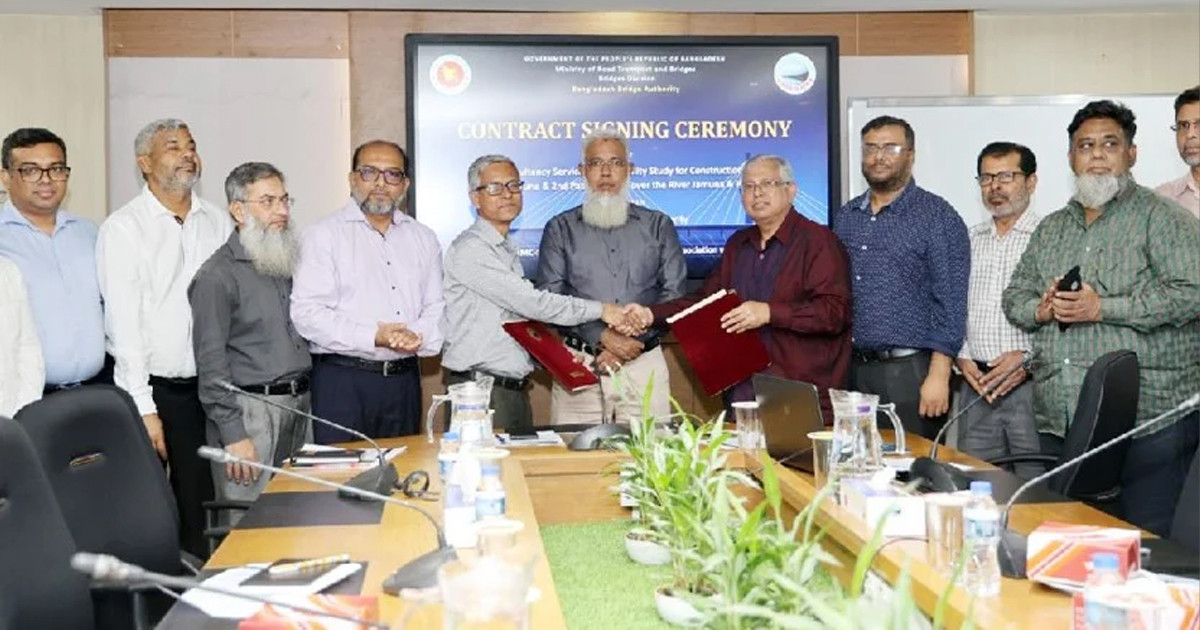 দ্বিতীয় যমুনা ও দ্বিতীয় পদ্মা সেতু নির্মাণে সম্ভাব্যতা সমীক্ষার চুক্তি স্বাক্ষর