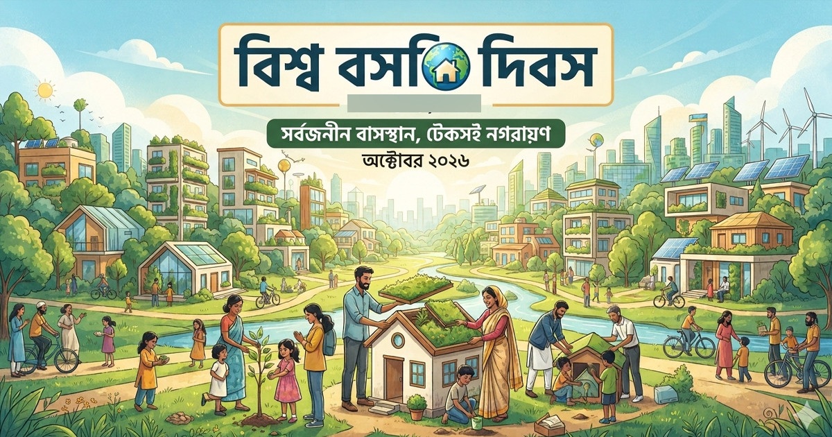 আজ বিশ্ব বসতি দিবস