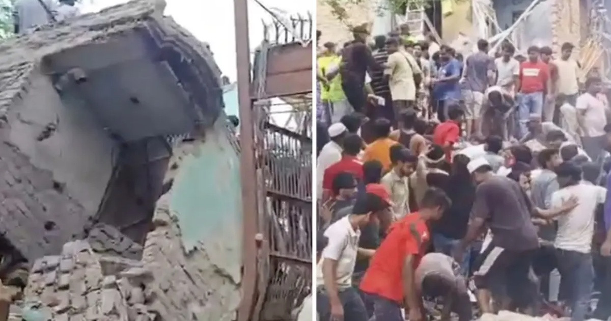দিল্লিতে বহুতল ভবন ধস, বহু হতাহতের শঙ্কা