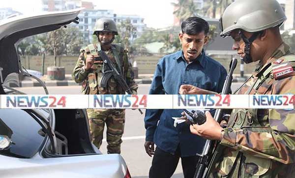 রাজধানীতে চলছে সেনাবাহিনীর তল্লাশি 